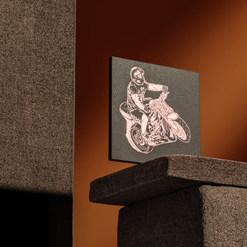 Canvas Engraving-Motorcycle