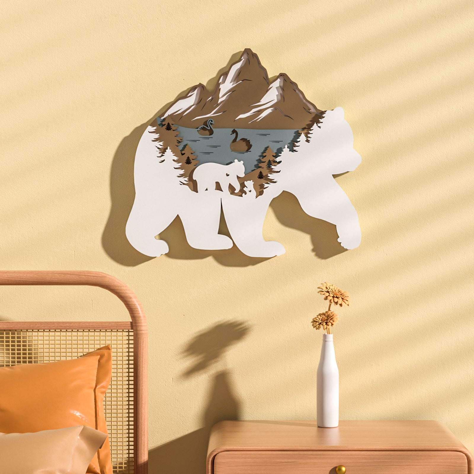 Polar Bear-Multi-layer Wall Art