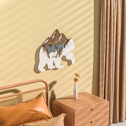 Polar Bear-Multi-layer Wall Art