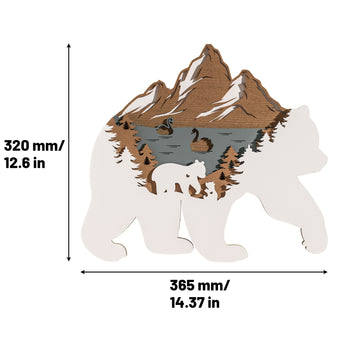Polar Bear-Multi-layer Wall Art