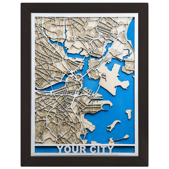 United States | Customize 3D Art Wooden Map | Anniversary | Birthday | Neighbor Gift